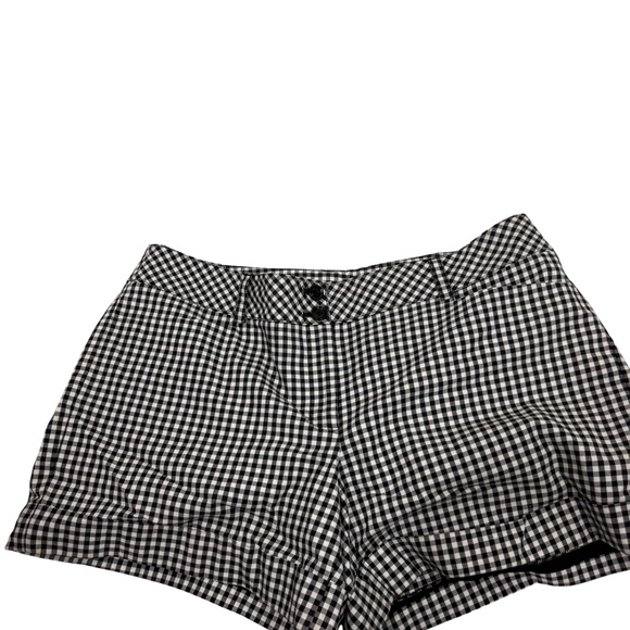 White House Black Market checkered black and white shorts size 14 - Picture 2 of 9